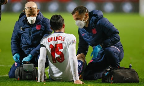 Ben Chilwell was the latest England player to pick up an injury during Sunday’s defeat in Belgium.
