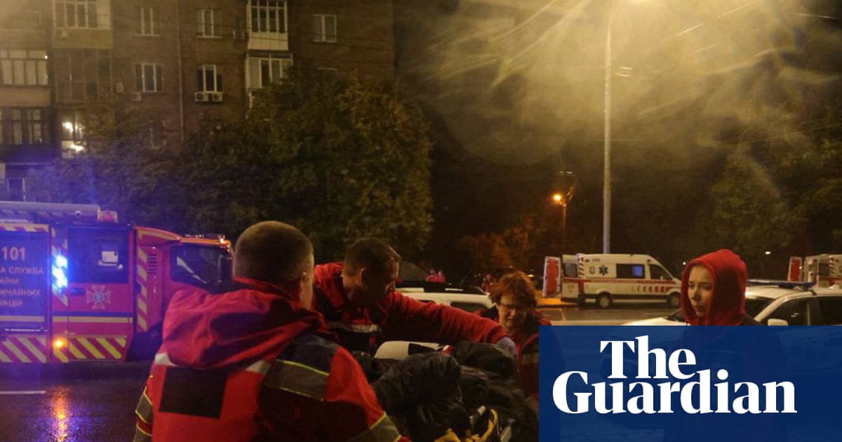 Massive' Russian attack on Ukraine capital triggers blackouts and sets high-rise alight