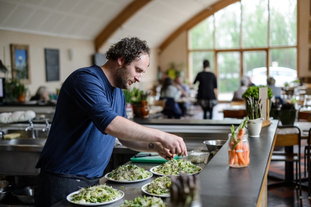 Head chef James Dodd at Riverford.
