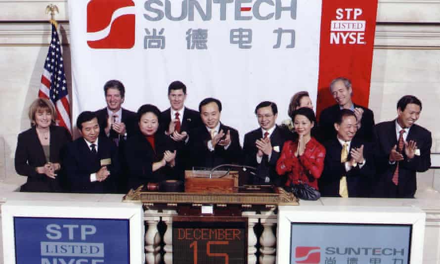 Fabricant chinois de panneaux solaires SunTech coté à la Bourse de New York en 2005