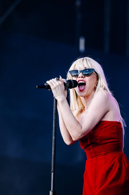 Carly Rae Jepsen sings at the 2024 Governors Ball in Queens, New York City.
