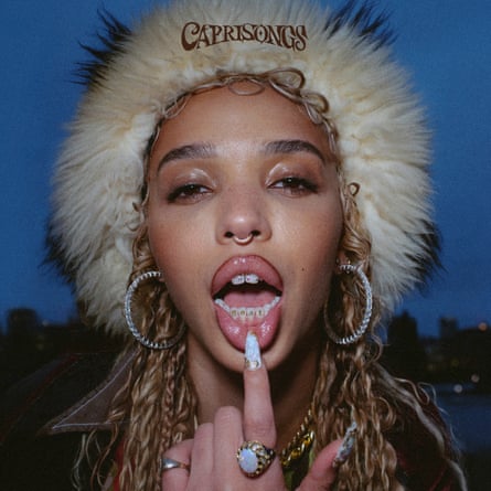 FKA twigs on the cover of Caprisongs.