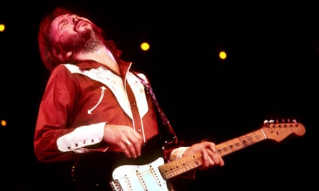 Heartbreaking … Clapton on stage in 1974