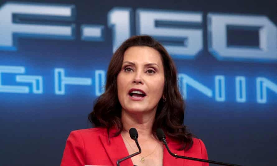 Michigan Governor Gretchen Whitmer speaks at the Rouge Electric Vehicle Center in Dearborn, Michigan, U.S. September 16, 2021.