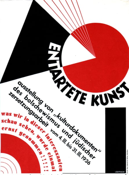Poster for an exhibition denouncing 'degenerate' art, 1936, Germany.