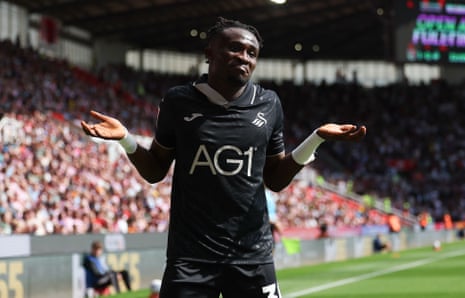 Joseph Opoku of Swansea City.