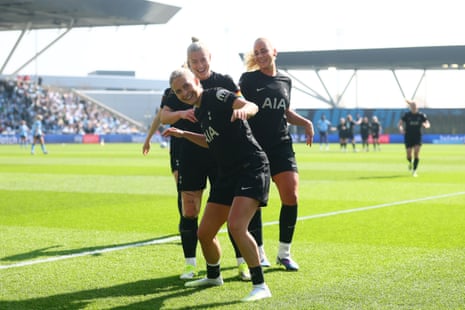 Olivia Holdt of Tottenham Hotspur Women celebrates.