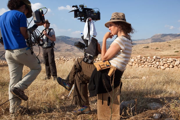 Oscar entrant … Palestinian director Annemarie Jacir, a former protege, on location in Jordan.