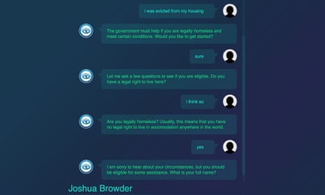 The DoNotPay chatbot has been helping people with a wide range of legal issues.