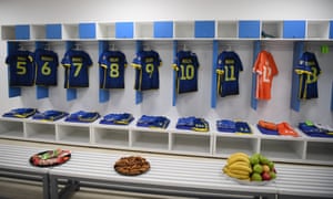 The Kosovo dressing room in Pristina