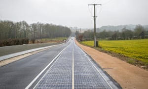 World S First Solar Panel Road Opens In Normandy Village Environment The Guardian