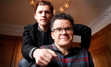 ‘If I need to be funny then who better to go to than my comedian dad?’ … Tom and Dominic Holland at the Waldorf Astoria in Edinburgh.