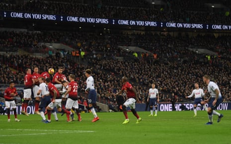 Eriksen shoots from the free-kick.