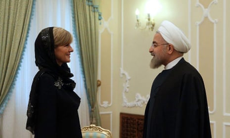 Julie Bishop and Iranian President Hassan Rouhani