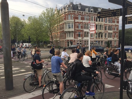 Alexanderplein, a busy intersection near Amsterdam’s centre and a popular commuter route.