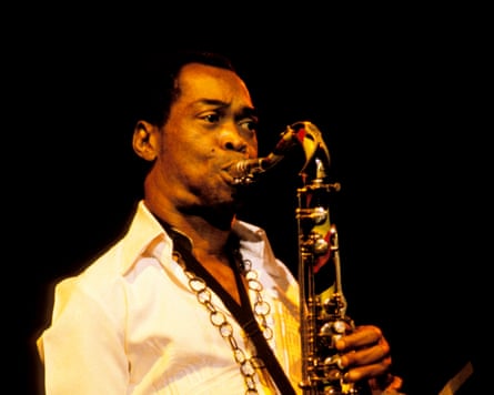 Fela Kuti performing in London, 1989.