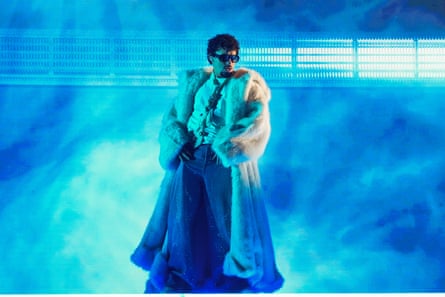 Bad Bunny performs during the iHeartRadio Music awards in March.