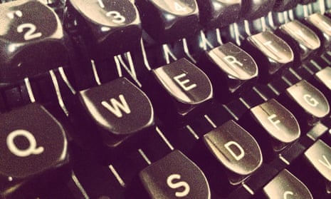 Typewriter black and white
