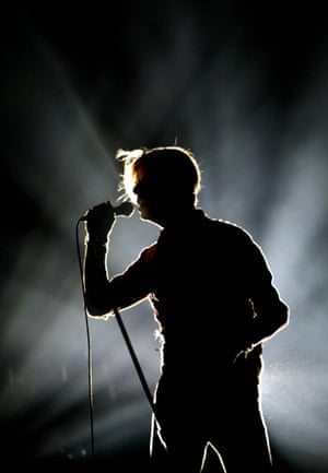 Bowie on stage in 2003