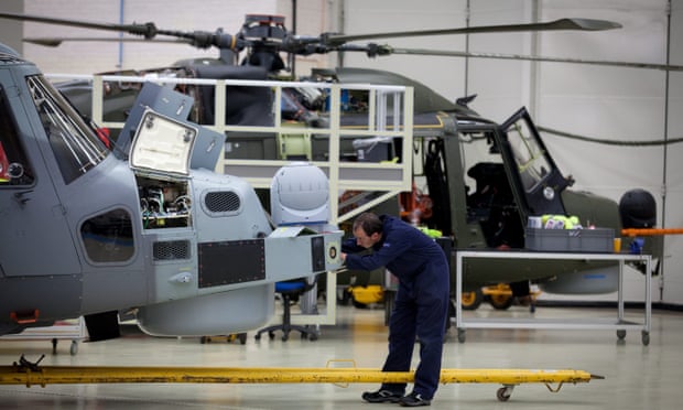 Wildcat AW159 helicopters at the AgustaWestland factory in Yeovil, 2012
