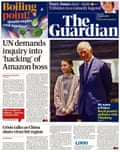 Guardian front page, Thursday 23 January 2020