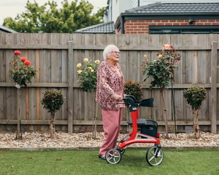 Sonja in the garden of her home in Melbourne.