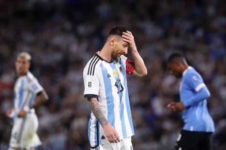 Lionel Messi during Argentina’s defeat to Uruguay