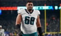 Philadelphia Eagles offensive tackle Jordan Mailata, a 6ft 8in Australian who was deemed too big for rugby.