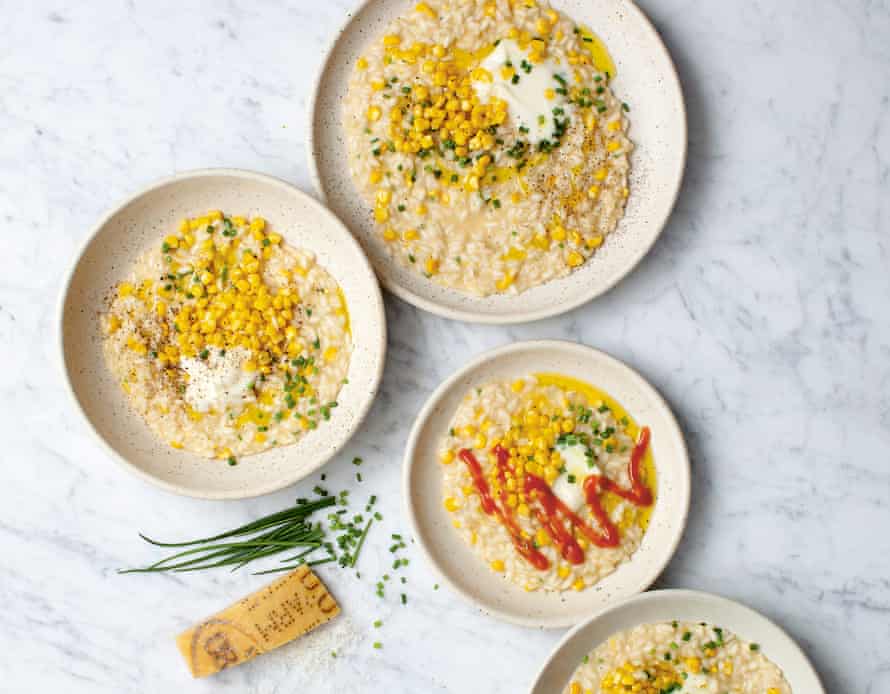 Corn risotto