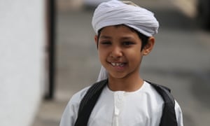 A boy at the mosque’s opening.