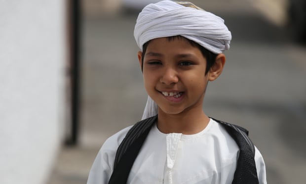 A boy at the mosque’s opening.
