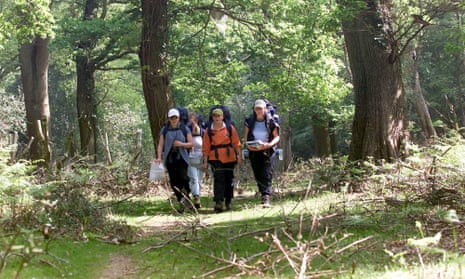 DofE award participants in the New Forest, England