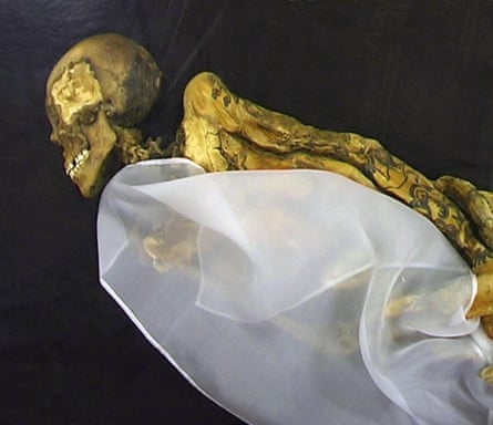 The Princess of Ukok, a mummy that was found in 1993 in the remote Ukok plateau in the Altai Republic, southern Russia