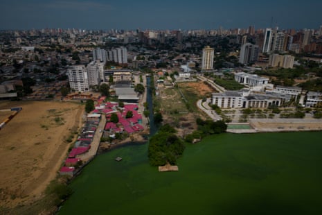 Wastewater reaches Lake Maracaibo through a ravine from the seaside town of Macuto in the state of Vargas