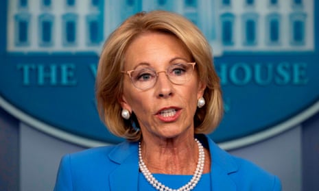 The US secretary of education, Betsy Devos, repeated Donald Trump’s threat to pull funding from schools that do not reopen.
