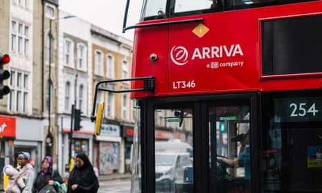 A 254 red Arriva bus in London
