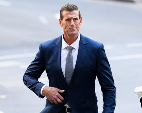 Ben Roberts-Smith, pictured on 16 June during a break at the Downing Centre court in Sydney.