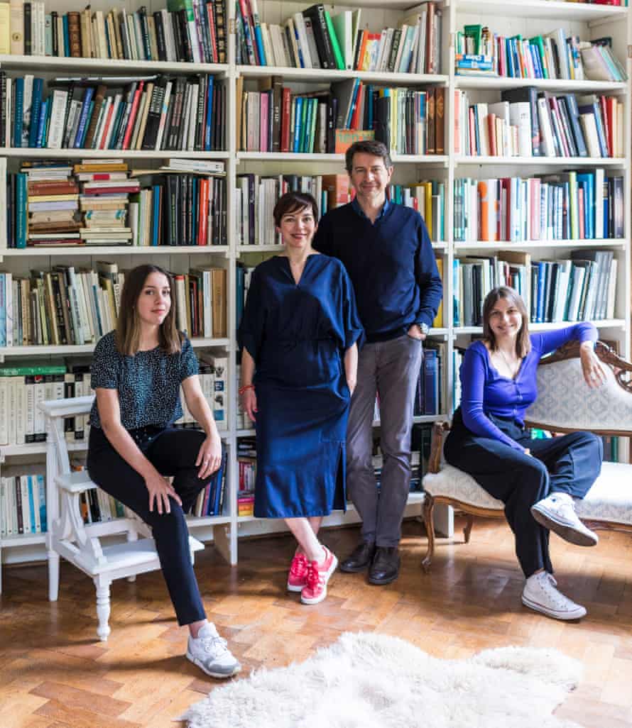 Lise Coirier with husband Gian Giuseppe Simeone and daughters Juliette and Eva.