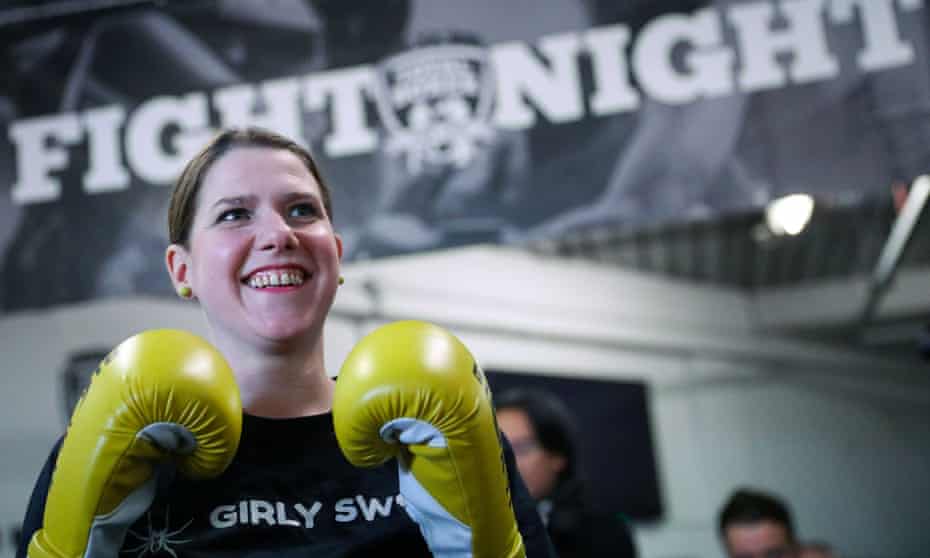 Jo Swinson visits the Total Boxer gym in north London’s Hornsey and Wood Green constituency.
