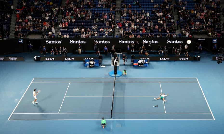 Santos’ branding could been seen court-side and during broadcasts during the 2021 Australian Open