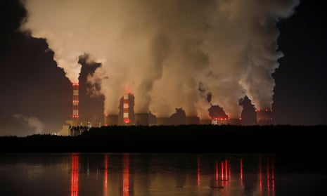 Smoke and steam billows from Bełchatów, Poland – Europe’s largest coal-fired power plant