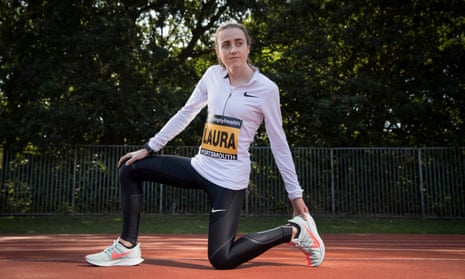 Laura Muir at the Tooting Bec athletics track. ‘I can count the paracetamols I’ve taken on one hand. I don’t like taking anything.’
