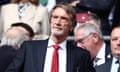 Sir Jim Ratcliffe, the Manchester United minority owner, at the FA Cup final on Saturday