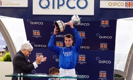 William Buick is crowned champion jockey during Champions Day at Ascot.