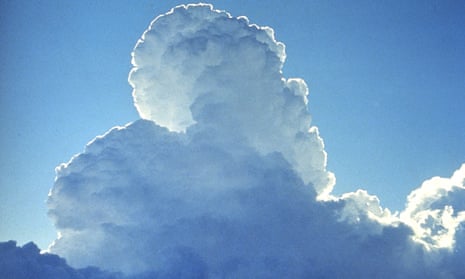 A cloud created by cloud-seeding.