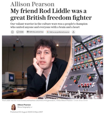 Telegraph, 3 August 2026