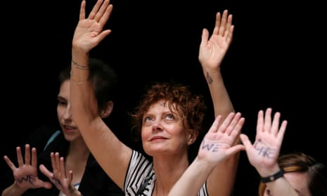 Susan Sarandon arrested at anti-Trump protest | Susan Sarandon | The Guardian