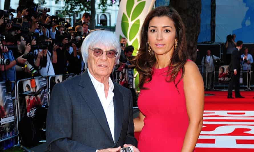 Bernie Ecclestone and wife Fabiana Flosi.