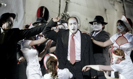 Rise and Fall of the City of Mahagonny, by Bertolt Brecht, staged by Harry Kupfer at the Dresden Semperoper, 2005. Kupfer cited Brecht as a major influence on his work.