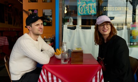 Max Coombes and Gabriella Stead wait for food at Coco’s Cantina